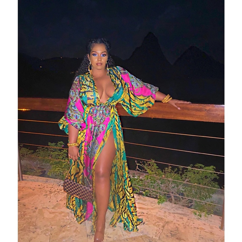 Vibrant Multicolor Maxi Dress